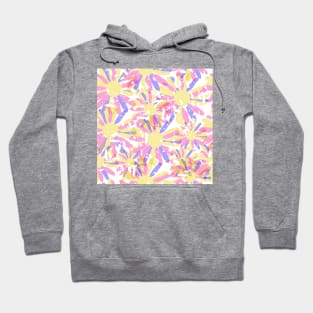 Colored Faded Flower Vector Seamless Hoodie